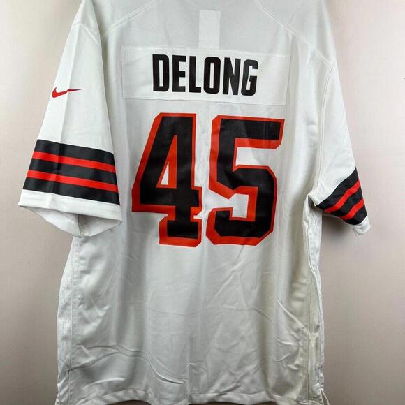 Custom Cleveland Browns #45 "Delong" Jersey - Nike On Field - Size XL - White - Picture 2 of 8
